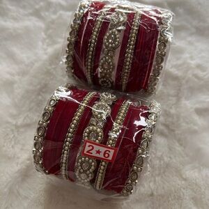 Size 2.6 Red Bangles from India New condition